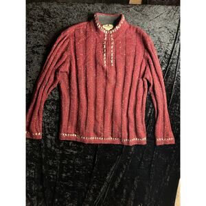 Vintage Woolrich Wool Ramie Blend Zip Cardigan | Mock Neck Sweater Jacket
